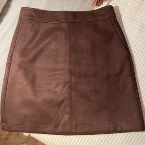 LOFT Faux Suede Skirt